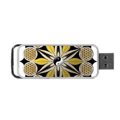 Mandala Yin Yang Live Flower Portable Usb Flash (one Side) by Celenk