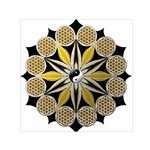 Mandala Yin Yang Live Flower Small Satin Scarf (Square) Front