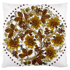 Mandala Metallizer Art Factory Large Flano Cushion Case (one Side) by Celenk