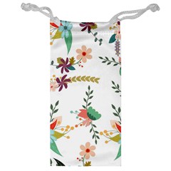 Floral Backdrop Pattern Flower Jewelry Bag