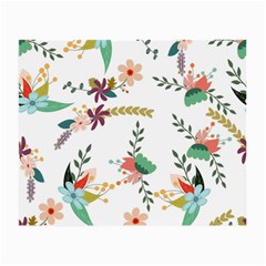 Floral Backdrop Pattern Flower Small Glasses Cloth (2-side) by Celenk