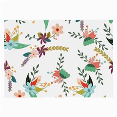 Floral Backdrop Pattern Flower Large Glasses Cloth (2-side) by Celenk