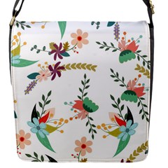 Floral Backdrop Pattern Flower Flap Messenger Bag (s) by Celenk