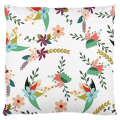 Floral Backdrop Pattern Flower Standard Flano Cushion Case (two Sides) by Celenk