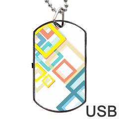 The Background Wallpaper Design Dog Tag Usb Flash (two Sides) by Celenk