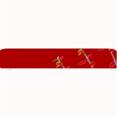 Red Background Paper Plants Small Bar Mats by Celenk