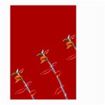 Red Background Paper Plants Large Garden Flag (Two Sides) Front