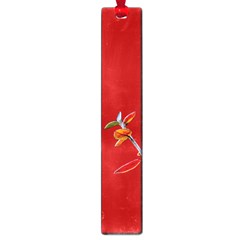 Red Background Paper Plants Large Book Marks by Celenk