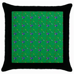 Bird Blue Feathers Wing Beak Throw Pillow Case (black) by Celenk