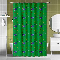 Bird Blue Feathers Wing Beak Shower Curtain 48  X 72  (small)  by Celenk