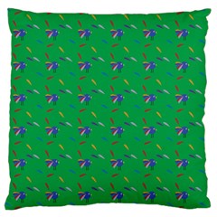 Bird Blue Feathers Wing Beak Standard Flano Cushion Case (one Side) by Celenk