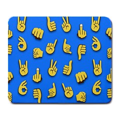 Emojis Hands Fingers Background Large Mousepads by Celenk