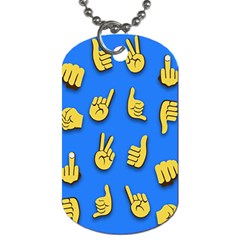 Emojis Hands Fingers Background Dog Tag (one Side) by Celenk