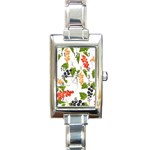 Juicy Currants Rectangle Italian Charm Watch Front