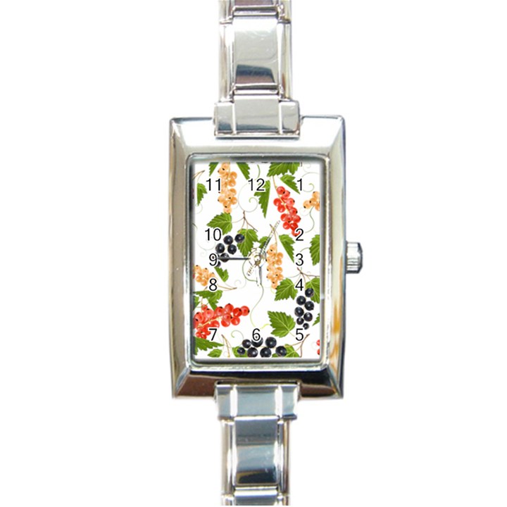 Juicy Currants Rectangle Italian Charm Watch