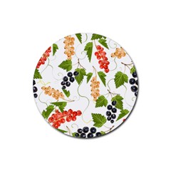 Juicy Currants Rubber Coaster (round)  by TKKdesignsCo