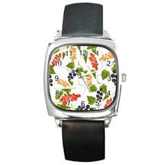 Juicy Currants Square Metal Watch