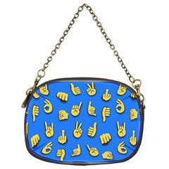 Emojis Hands Fingers Background Chain Purses (two Sides)  by Celenk