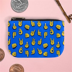 Emojis Hands Fingers Background Mini Coin Purses by Celenk