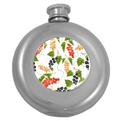 Juicy Currants Round Hip Flask (5 Oz) by TKKdesignsCo