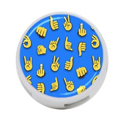 Emojis Hands Fingers Background 4-port Usb Hub (one Side) by Celenk