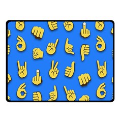 Emojis Hands Fingers Background Fleece Blanket (small) by Celenk