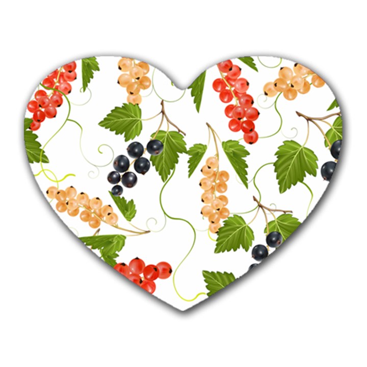 Juicy Currants Heart Mousepads