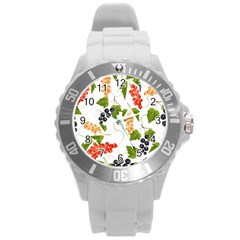 Juicy Currants Round Plastic Sport Watch (l) by TKKdesignsCo