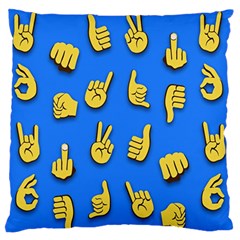 Emojis Hands Fingers Background Standard Flano Cushion Case (one Side) by Celenk