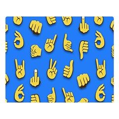 Emojis Hands Fingers Background Double Sided Flano Blanket (large)  by Celenk