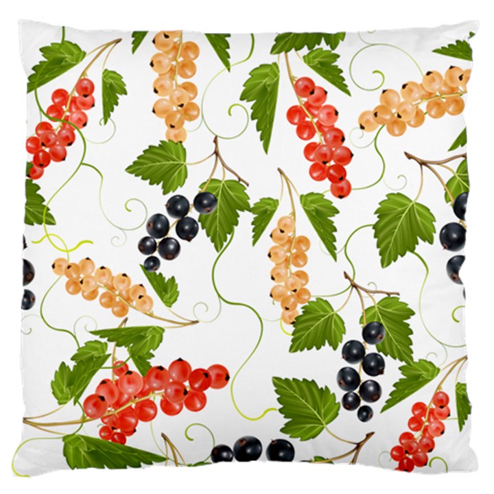 Juicy Currants Large Flano Cushion Case (One Side)