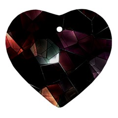 Crystals Background Design Luxury Ornament (heart) by Celenk