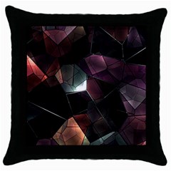 Crystals Background Design Luxury Throw Pillow Case (black) by Celenk