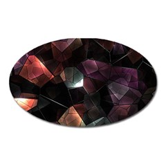 Crystals Background Design Luxury Oval Magnet by Celenk