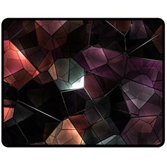 Crystals Background Design Luxury Double Sided Fleece Blanket (medium)  by Celenk