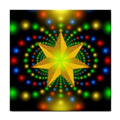 Christmas Star Fractal Symmetry Tile Coasters