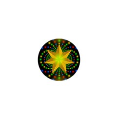 Christmas Star Fractal Symmetry 1  Mini Buttons