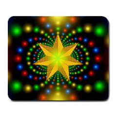 Christmas Star Fractal Symmetry Large Mousepads