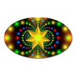 Christmas Star Fractal Symmetry Oval Magnet Front