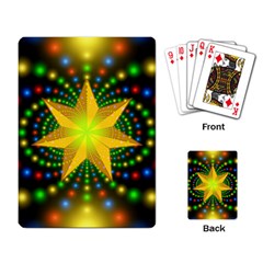 Christmas Star Fractal Symmetry Playing Card