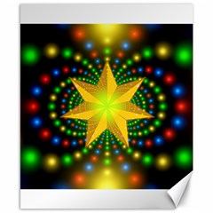 Christmas Star Fractal Symmetry Canvas 8  x 10 