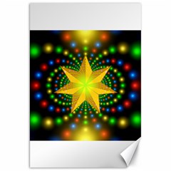 Christmas Star Fractal Symmetry Canvas 20  x 30  