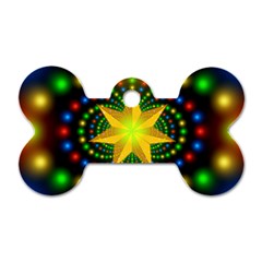 Christmas Star Fractal Symmetry Dog Tag Bone (One Side)