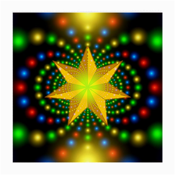 Christmas Star Fractal Symmetry Medium Glasses Cloth (2-Side)