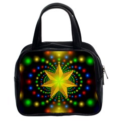 Christmas Star Fractal Symmetry Classic Handbags (2 Sides)