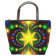 Christmas Star Fractal Symmetry Bucket Bags