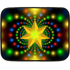 Christmas Star Fractal Symmetry Fleece Blanket (Mini)