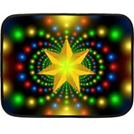 Christmas Star Fractal Symmetry Double Sided Fleece Blanket (Mini)  35 x27  Blanket Front