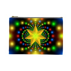 Christmas Star Fractal Symmetry Cosmetic Bag (Large) 