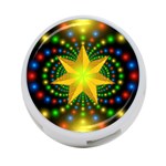 Christmas Star Fractal Symmetry 4-Port USB Hub (Two Sides)  Back